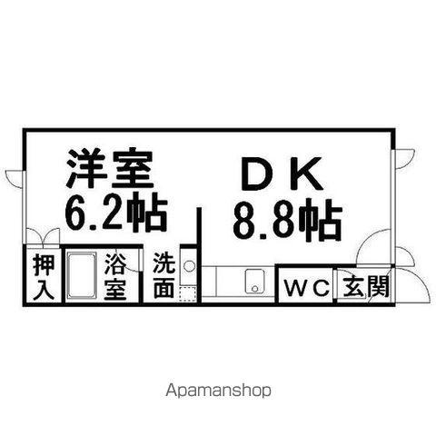 セルシオ2(1DK/1階)の間取り写真
