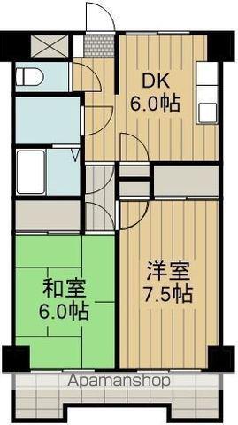 マンション中野(2DK/2階)の間取り写真