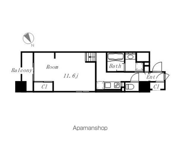 ドゥーエ千種(1LDK/11階)の間取り写真