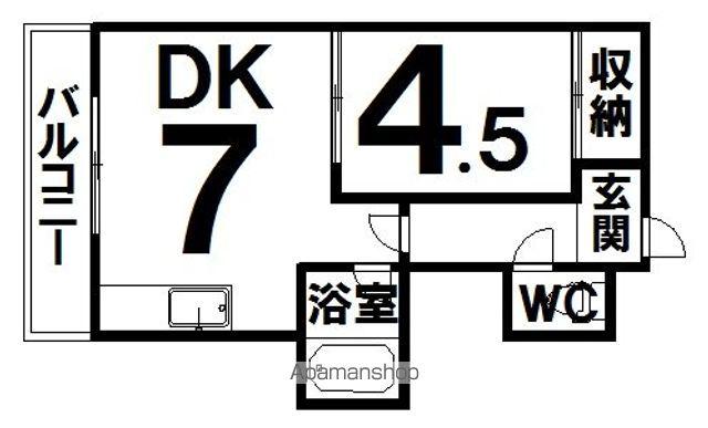 FIVESTAR(1DK/2階)の間取り写真