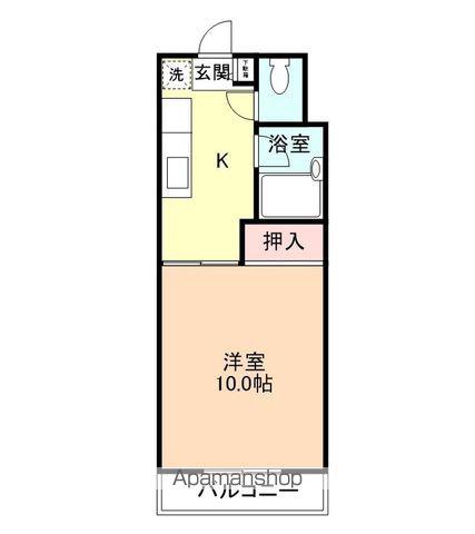 PLAZA伏木(1K/1階)の間取り写真