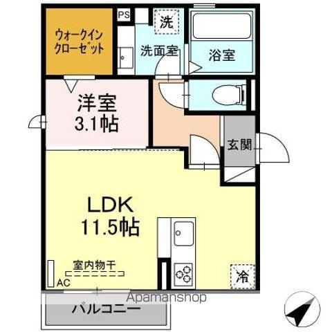 エスペランサ千種(1LDK/2階)の間取り写真