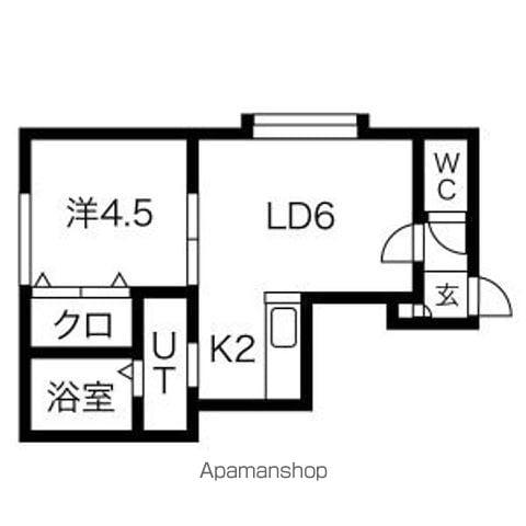 クラージュ16(1LDK/2階)の間取り写真