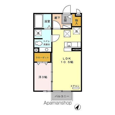 プレミール(1LDK/1階)の間取り写真