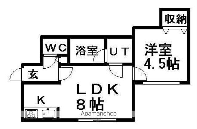 ドゥ・ムーラン(1LDK/3階)の間取り写真