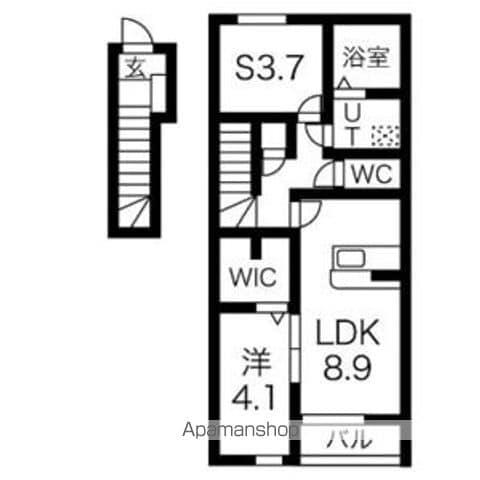C.COURT(1SLDK/2階)の間取り写真