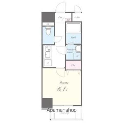 スカイホース(1K/7階)の間取り写真
