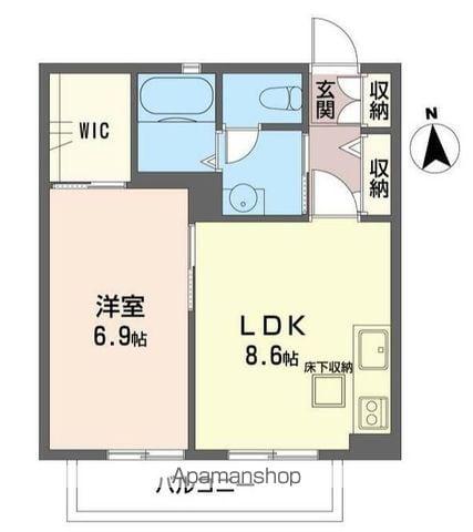 サンモールⅠ号館(1LDK/1階)の間取り写真