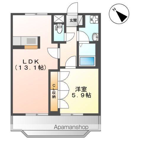 フィエスタ(1LDK/2階)の間取り写真
