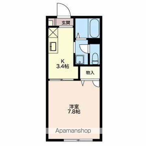 アークフラッティ(1K/2階)の間取り写真