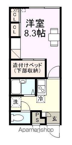 メイリリー野中(1K/2階)の間取り写真