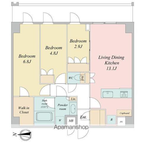 LIME RESIDENCE KAWAGUCHI イースト(3LDK/7階)の間取り写真