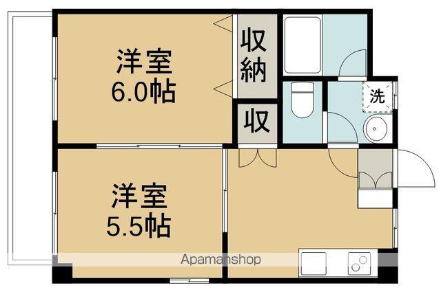 ボヌール2(2DK/3階)の間取り写真