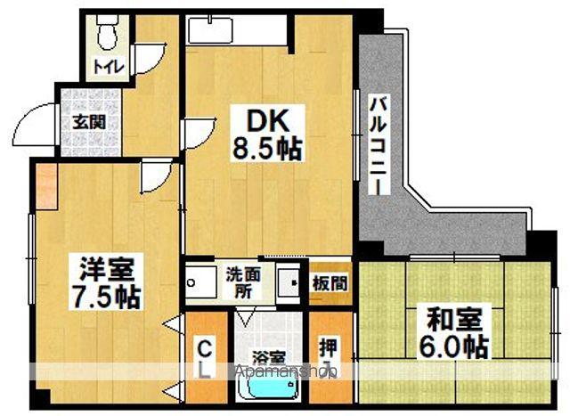 コスモスハイツ(2DK/1階)の間取り写真