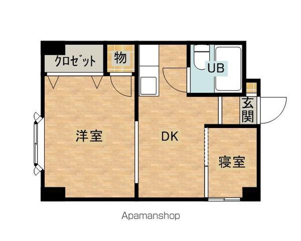 カサ・デ・ミオ(1DK/1階)の間取り写真