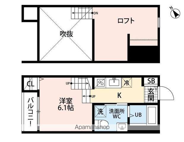 プレミアム・デイズⅤ(ワンルーム/1階)の間取り写真