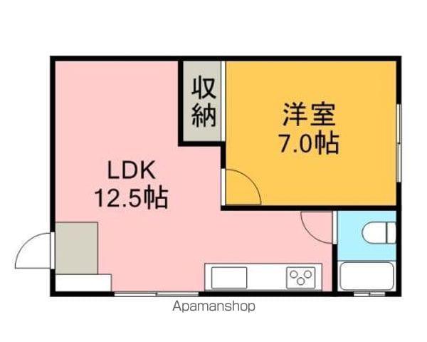 レジデンス平畑(1LDK/2階)の間取り写真