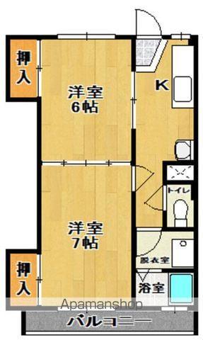 コスモハイツ(2K/2階)の間取り写真