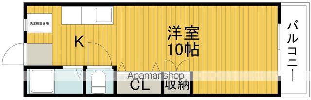 ラポール蛍池(ワンルーム/2階)の間取り写真