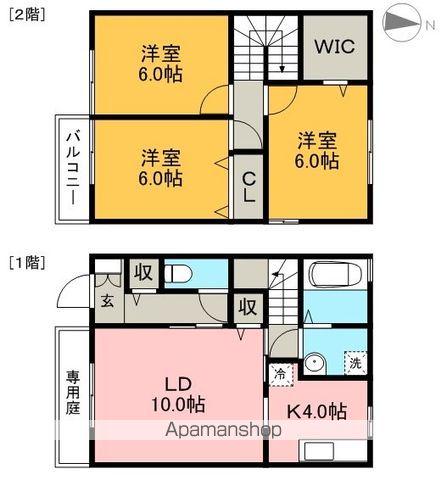 ディアコート札場 C棟(3LDK)の間取り写真