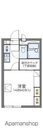 レオパレスアンジェヴィラージュ(1K/1階)の間取り写真