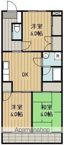 メゾン福生(3DK/4階)の間取り写真