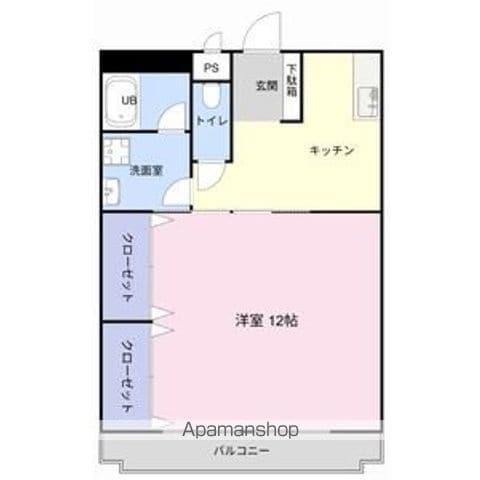 LIMPIA桔梗(1K/3階)の間取り写真