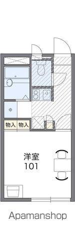 レオパレスビクター(1K/2階)の間取り写真