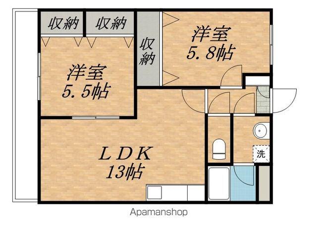 マナ・オリンピア(2LDK/1階)の間取り写真