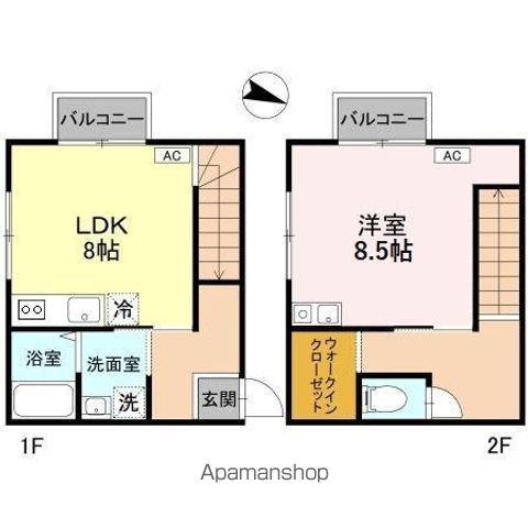 コーポラス鶴(1LDK/1階)の間取り写真