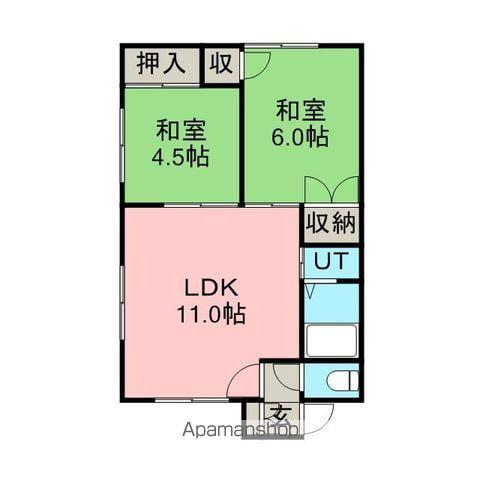 ハイツきむら(2LDK/2階)の間取り写真