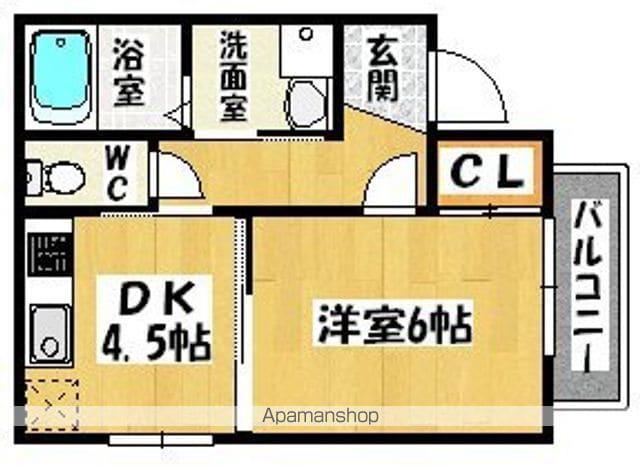 ハミングなかもず(1DK/2階)の間取り写真