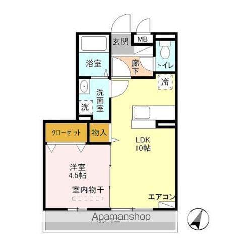 エクレール・カナ(1LDK/3階)の間取り写真