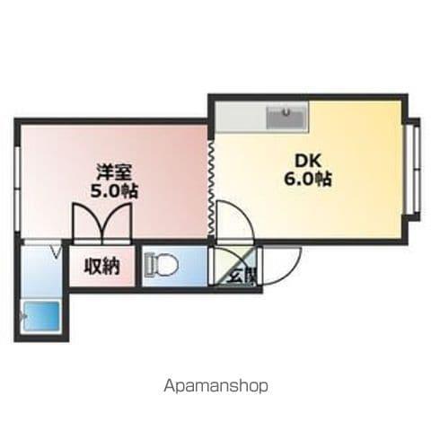 北8条ファミリーハイツ(1DK/1階)の間取り写真