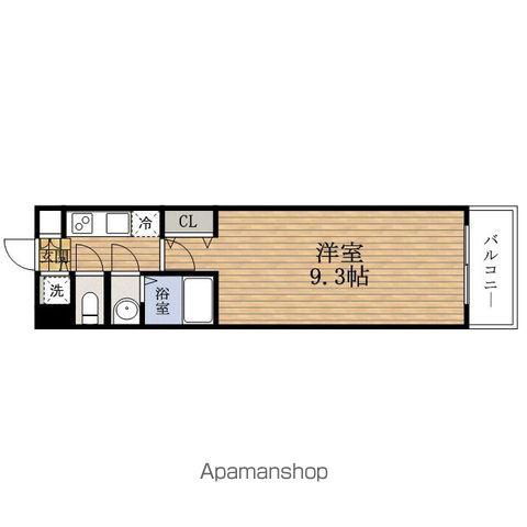 アーバンフラッツSHINSAIBASHI(1K/4階)の間取り写真