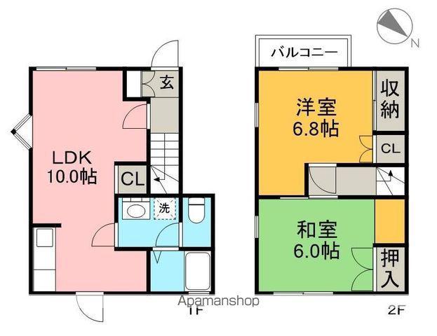 オーシャンハイツ(2LDK/1階)の間取り写真