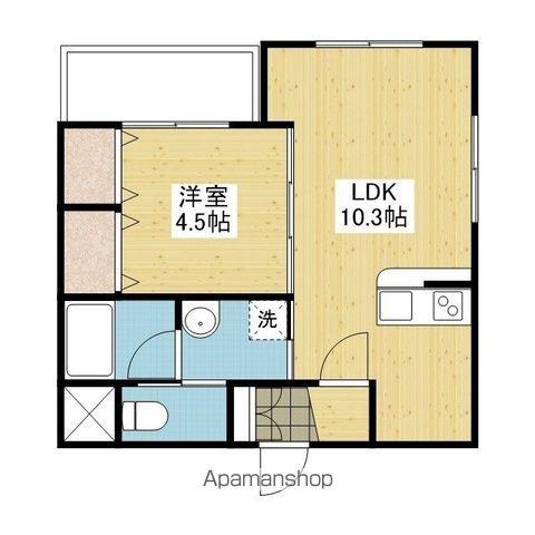 ソレイユ小坂(1LDK/2階)の間取り写真