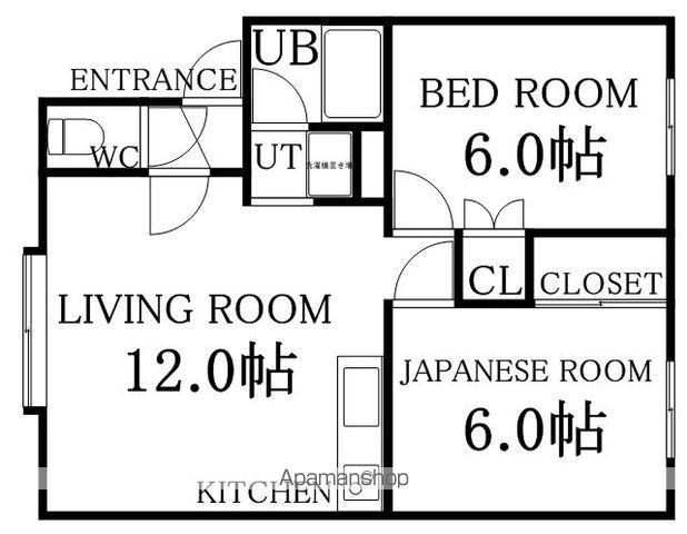 シャルマンⅢ(2LDK/2階)の間取り写真
