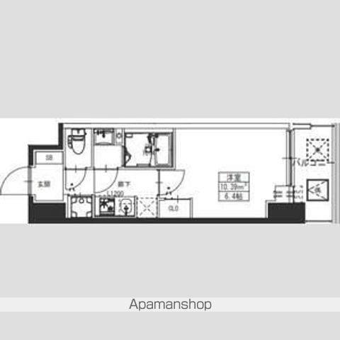 S-RESIDENCE堺湊駅前AZURE(1K/13階)の間取り写真