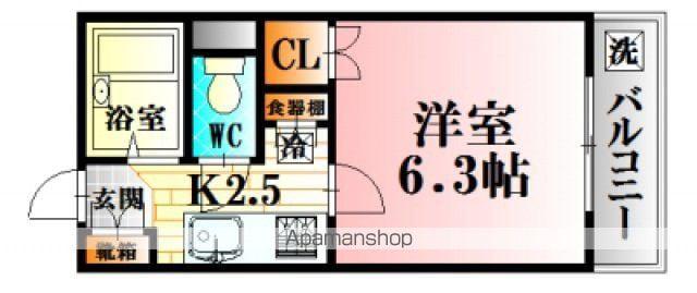 レジデンス白井Ⅰ(1K/2階)の間取り写真