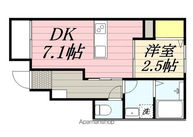 PREVOYANCE甘木駅前Ⅱ(1DK/1階)の間取り写真
