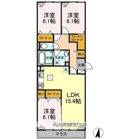 フレッチェ・ボスコⅠ(3LDK/1階)の間取り写真