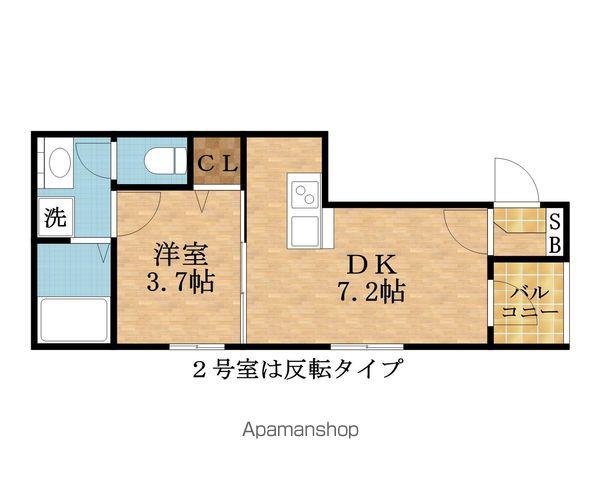 グランデュール新森(1DK/1階)の間取り写真