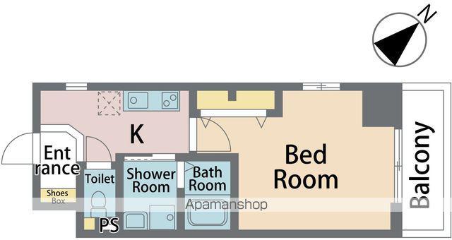 K-クレスト西新町(1K/8階)の間取り写真