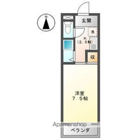 スカイレジデンス(1K/5階)の間取り写真