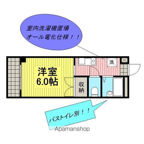 エメラルドハイツ(1K/3階)の間取り写真