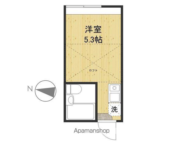 メゾン西野川(ワンルーム/2階)の間取り写真