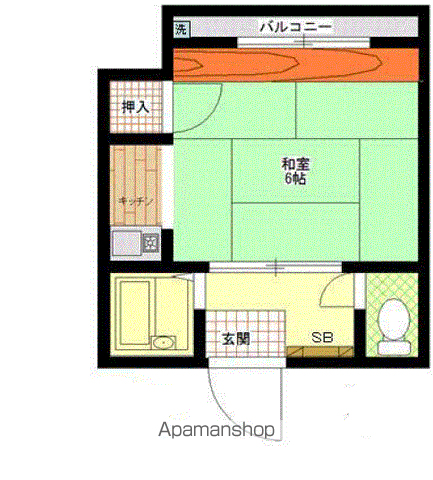 吉野荘(1K/3階)の間取り写真