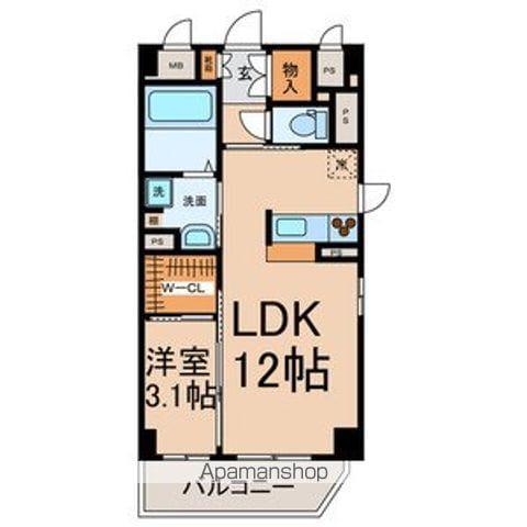 LA CANTABILE(1LDK/6階)の間取り写真