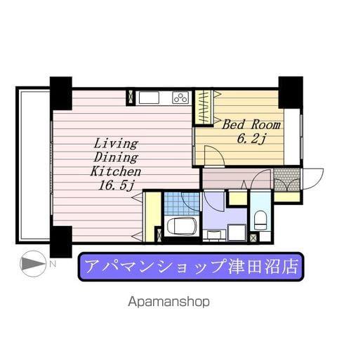 ウィルテラス千葉中央(1LDK/7階)の間取り写真